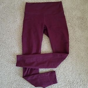 Fabletics Burgundy Powerhold Leggings XS